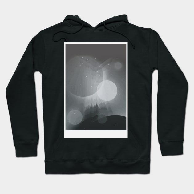 Grayscale sci fi Hoodie by jondenby